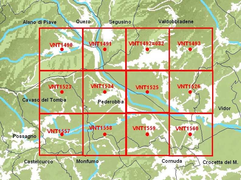 8 Figura 3.6 - Area di studio con stazioni definite con maglia 3X3 Km (quadrato nero=cementificio).