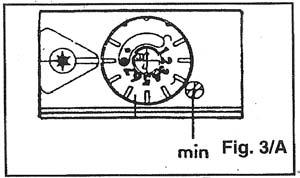 Solo per i modelli SG120T e SG125T TURBO (Fig. 3). Valvola di regolazione - Regolazione del regolatore di pressione: Questo dispositivo è presente solo nei Mod.