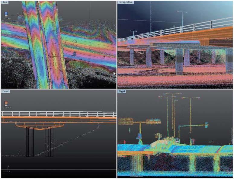 . Figura 12 - A4 TO-MI, svincolo di Novara Ovest Figura 10 - La generazione del piano quotato Gli esempi applicativi e i vantaggi tecnico-operativi Il risultato della scansione effettuata dal Lynx