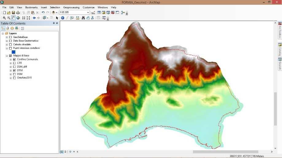 GIS del DTM (Digital Terrain Model) e del DSM (Digital Surface Model).