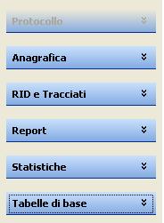 Le funzionalità disponibili si possono richiamare tramite il menù rappresentato qui accanto; i comandi sono raggruppati per tipologia, al fine di renderne più facile l individuazione.