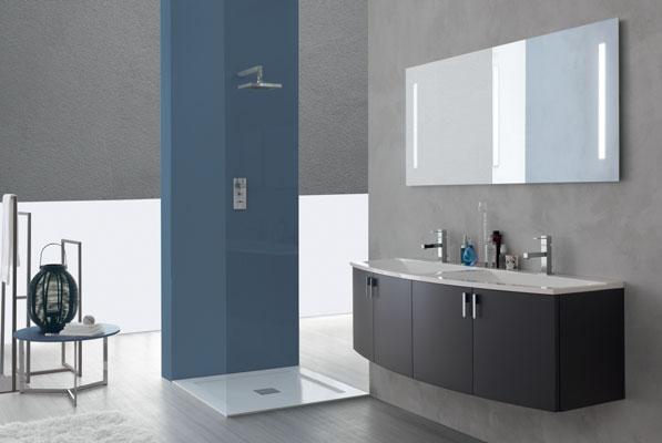 p_ 22 finish COLORE bathroom AK collction E.LY p_ 23 GRIGIO ANTRACITE OPACO LA LUCE È COLORE, ESTETICA E DESIGN.