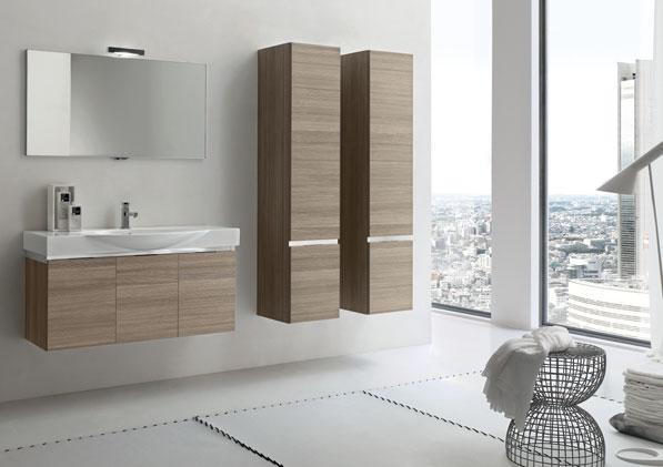 35 cm L 106 x P 38/49 cm 1106 bas + lavabo consoll + spcchio con fartto Lgo bas unit + washbasin consol + mirror with Lgo light LA PROFONDITÀ DEL CESTONE, SERVITO DA GUIDE SCORREVOLI E