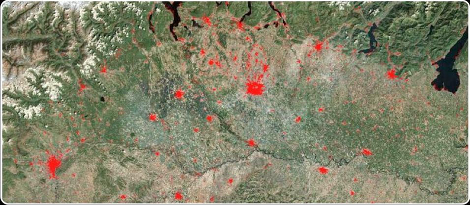 Una necessità: sistema di TPL efficace e integrato 1965 Pianura padana:si riconoscono