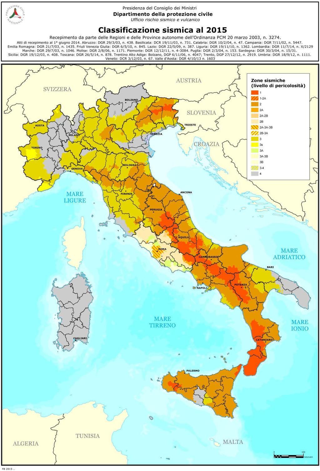 Rischio Sismico La classificazione sismica ufficiale include il Comune di Fiumara tra i centri di I categoria, è infatti classificato come Zona 1 di pericolosità sismica.