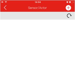 Aggiunta dei sensori al gateway Dopo aver premuto l'icona Sensor/Actor" nella schermata di vista live della