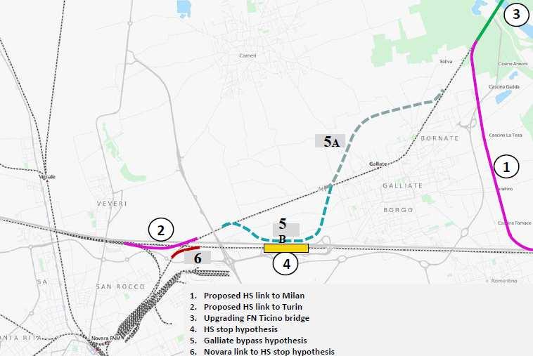 il nuovo collegamento della linea Alta velocità Milano-Torino con la rete FN che dovrebbe favorire l accesso all aeroporto di Malpensa dalla città di Torino attraverso Galliate.