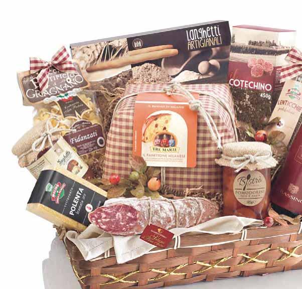 FICHI Borgo De Medici, g 90 BALLOTIN CIOCCOLATINI CLASSICI PANETTONE CLASSICO MILANESE, Tre Marie, g 750 BOTTIGLIA MERLOT VENETO IGT Cantine Frassino, ml 750 CONFEZIONE