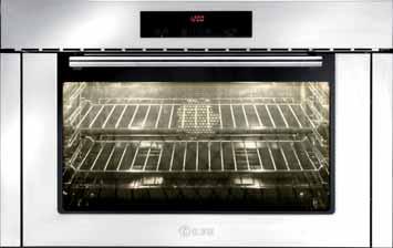 FORNO BUILT-IN SLIM LINE 900SLTC MODULO 90 80 80 585 596 585 860 860 80 854 560 896 550 22 Isolamento ad alta densità Ventilazione tangenziale di raffreddamento Luce interna Girarrosto trasversale