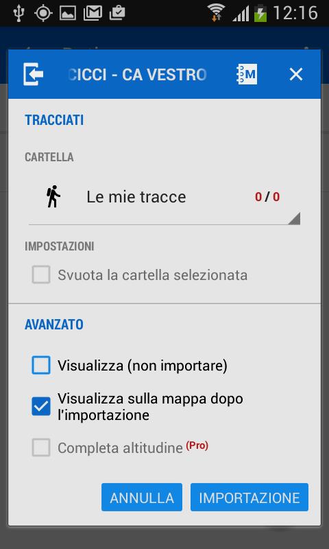 Importazione tracce escursioni da La Scarpaza Accedere al sito dal cellulare e cercare l escursione voluta.