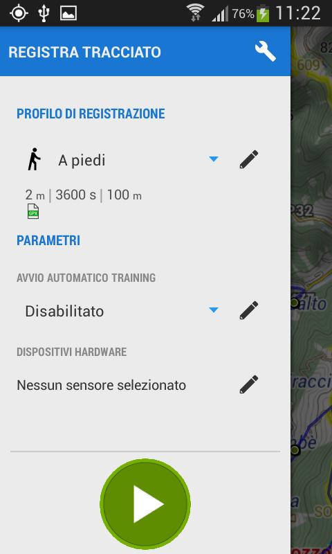 >>> e si avvia la registrazione Il pulsante blu serve per