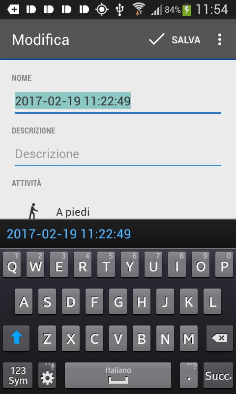 Per riaprire il Pannello di registrazione trascinare REC a destra Quando si chiude la registrazione appare questa schermata dove è possibile dare un nome alla