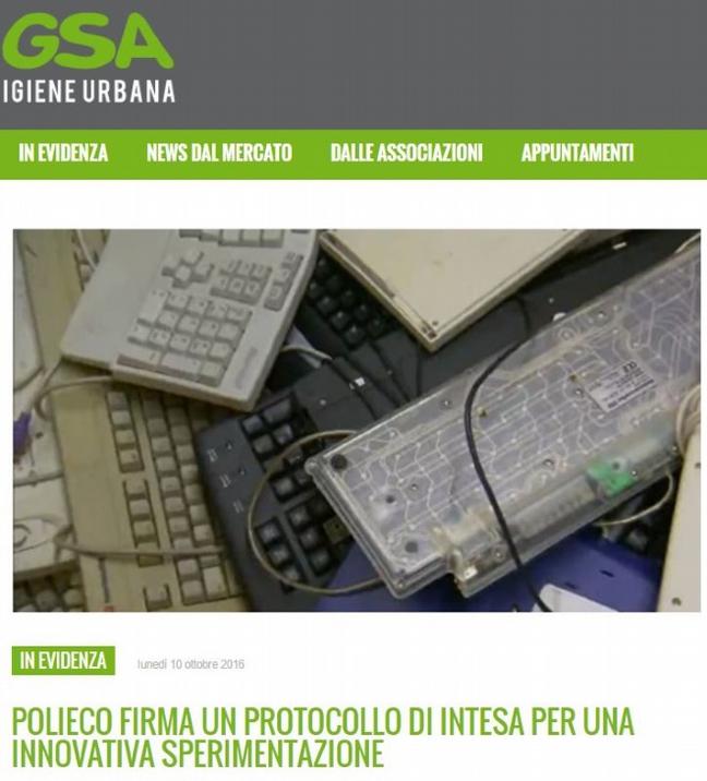 GSE Igiene Urbana Si è tenuta il 26 settembre, presso gli uffici del PolieCo, Consorzio nazionale per il riciclaggio dei rifiuti dei beni a base di polietilene, la prima riunione operativa che segue