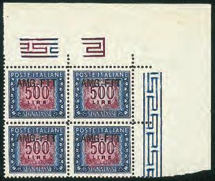 ...100 422 1949/1952 - Posta Aerea (20/26) - serie completa in quartine nuove con gomma integra (800).