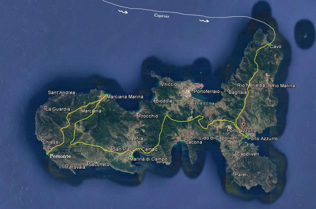 CAPRAIA - ELBA Trekking MAPPA