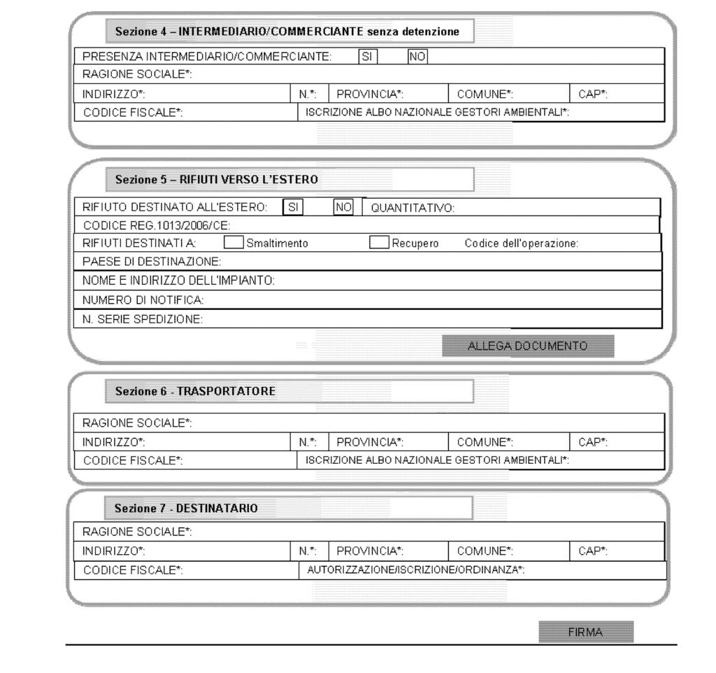 RIFIUTO DESTlt~ATO ALL'ESTERO: CODICE REG.