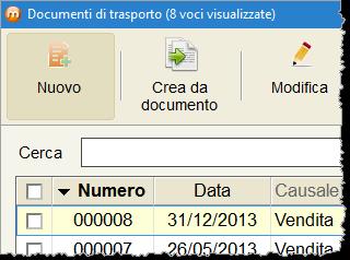 Causale documento Creiamo una causale di magazzino per il trasferimento merce: accediamo alla finestra delle causali da Tabelle» Acquisti / Vendite» Causali documento.