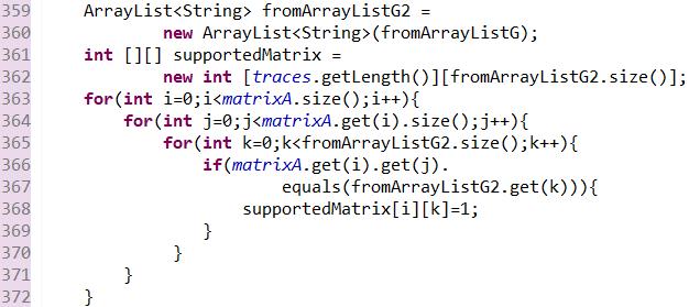 Ho infine copiato la matrice statica completea_matrix in una matrice