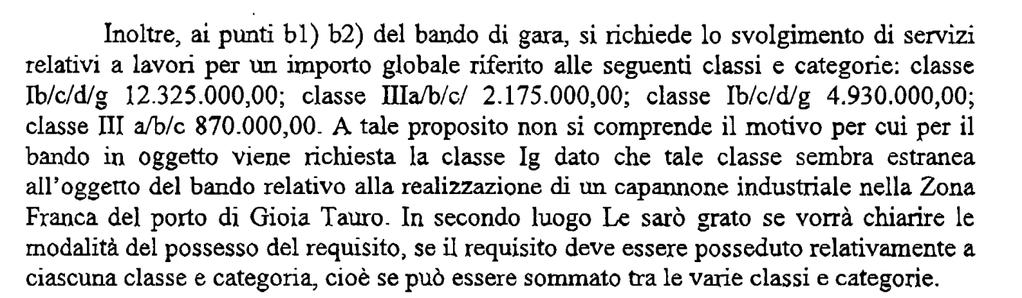 Il servizio richiesto è quello della direzione lavori e responsabile della sicurezza in fase di esecuzione per le categorie indicate nel bando di gara.