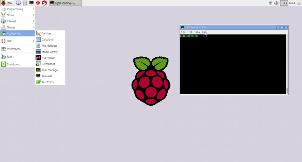 Raspbian Aspetto di una Raspbian