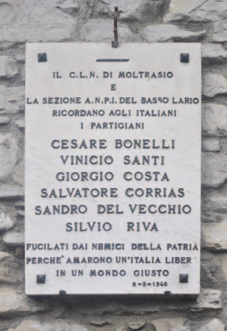 Memoria di persone e avvenimenti gennaio-aprile 1945 Cesarino Bonelli, Salvatore Corrias, Giorgio Costa, Sandro Del Vecchio, Silvio Riva,