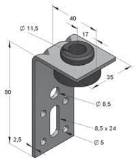 Applicazioni: per il montaggio di canali di ventilazione Materiale: Acciaio Connessione: fi letto M8, M10 Tipo materiale: S235JR
