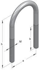 Acciaio Inox U-Bolt filettato, senza dadi U-bolt Dati tecnici: adatto per: Materiale: Acciaio Inox - il montaggio diretto dei tubi su strutture in accaio Tipo materiale: V4A - il montaggio diretto su