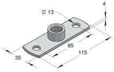 Acciaio Inox Piastre filettate F adm F adm Piastra filettata Tipo I Piastra fi lettata Tipo III Dati tecnici: Applicazioni: Piastra con connessione fi lettata Materiale: Acciaio Inox adatta al