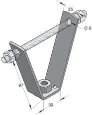 Acciaio Inox Distanziale scorrevole pensile Dati tecnici: Applicazioni: Per il montaggio Materiale: Acciaio Inox con barra filettata Tipo materiale: V4A Accessori necessari: 1 Tronchetto fi lettato