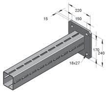 CENTUM Mensole in profilato CENTUM Mensola in profilato CENTUM XL 100 Mensola in profilato CENTUM XL 120 Dati Tecnici: Per profi lo tipo: XL 100 e XL 120 Materiale: Acciaio Tipo materiale: S235JR