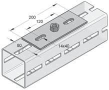 Striscia PA 6 Bulloni di montaggio dentati, M12/40 Materiale della striscia di scorrimento Lunghezza Larghezza Spessore Dimensione Larghezza zona Peso Conf.