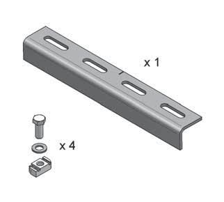 M12x25-4 x rondelle DIN7089-12 Posizionare il ponte di collegamento centrato sui due binari da collegare (vedere il marcatore centrale riportato sull elemento).