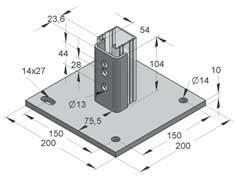 montaggio Profi lo-c Dati tecnici: Tipo binario: Profi lo-c 45 Materiale: Acciaio Area d impiego: per il fi ssaggio Tipo materiale: S235JR dei binari di montaggio Finitura: pezzo