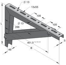 Articolo L x B x S lunghezza [mm] [kn] [mm] [kg/pz] [pz] Mensola a squadra con 2 saette 200 x 200 x 5 5,0 150 1,07 15 0814083 Mensola a squadra con 2 saette 300 x 300 x 5 5,0 250 1,69