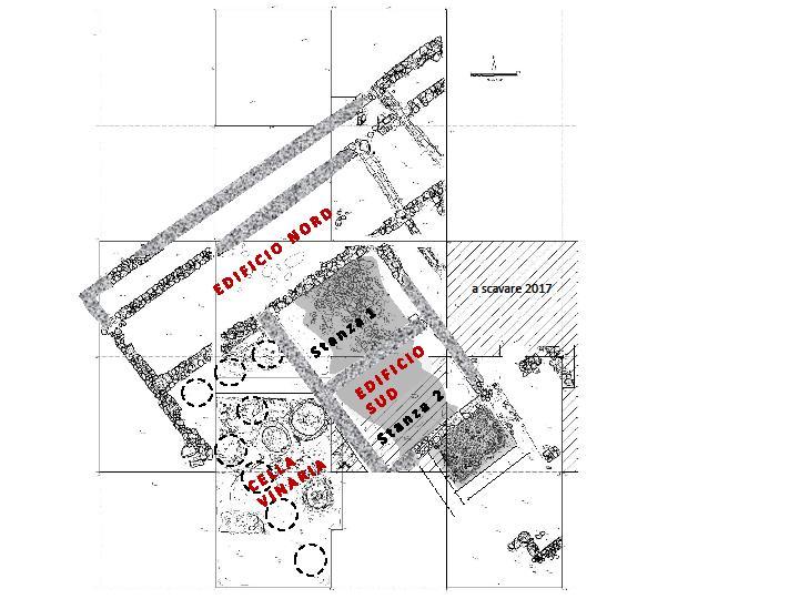 3 Fig. 2 Vagnari, pianta degli scavi e prospezioni geofisiche nell insediamento, 2000-2008.