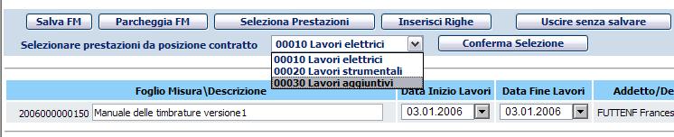 20/26 Prima di tutto è possibile inserire una descrizione eloquente del contenuto del foglio che si sta inserendo. Poi si deve inserire la data di inizio e di fine della prestazione.