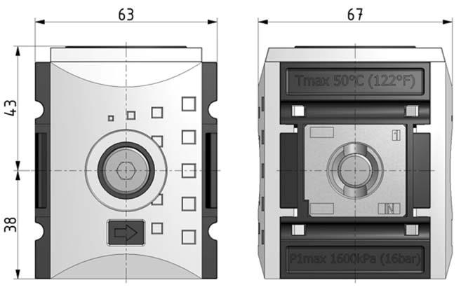 technopolymer Seals: NBR Internal parts: brass and stainless steel La staffa di