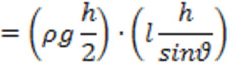 La lunghezza della parete è: L=h/sinϑ Sostituendo la variabile z con la variabile