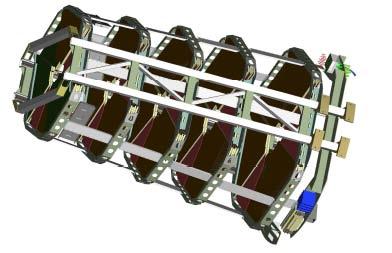 1.4 Il telescopio T1 Il telescopio T1, costituito da due bracci simmetrici, è installato a ±7.5 m dal IP5: questo dispositivo rivela particelle cariche in un intervallo di pseudo-rapidità pari a 3.