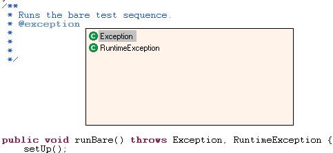 Variable name suggestion JavaDoc code assist