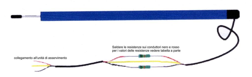 2.3 Installazione del trasmettitore dell angolo del timone Nella confezione del trasmettitore dell angolo del timone sono state comprese alcune resistenze.