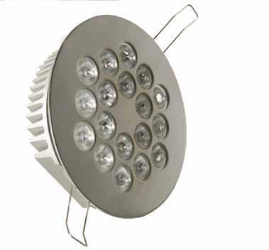 Descrizione - Description Lamp.434, faretto con 18 led per dimmerabile.