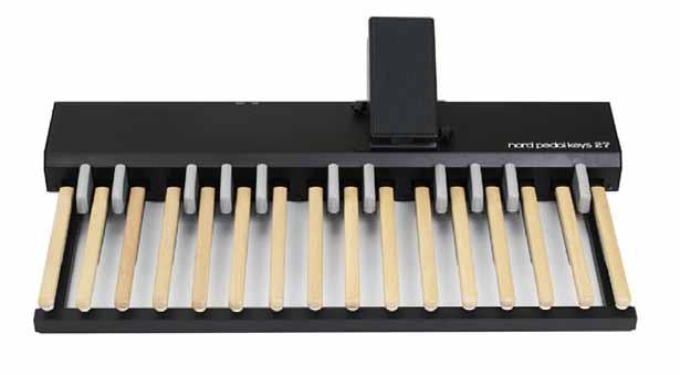 Nord Pedali e Pedaliere per Tastiere Nord Pedal Keys 27 Pedaliera MIDI a 27 tasti in legno da 350 mm, C2-D4 - Trasmissione fissa su canale MIDI 3 - Swell pedal integrato - Struttura heavy-duty in