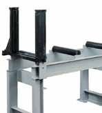 EN - Roller tables with free rolls,standard element with length of 2 meters, beam structure in electrowelded steel of big dimensions with 5 heavy rolls on a central pivot, and bearings on both sides