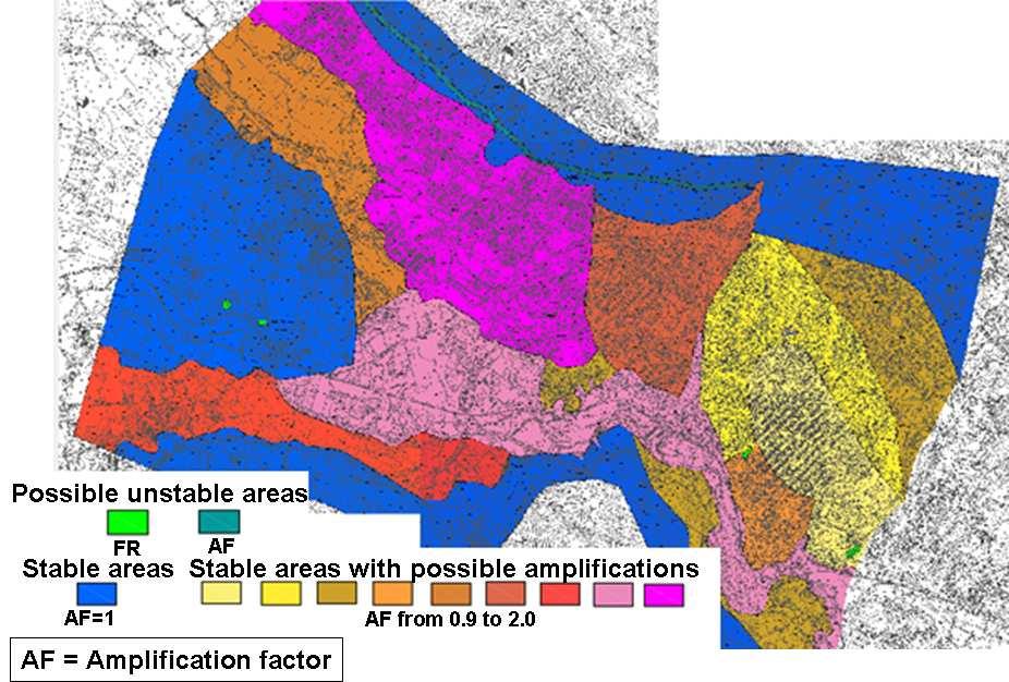 Mappa della zonizzazione sismica