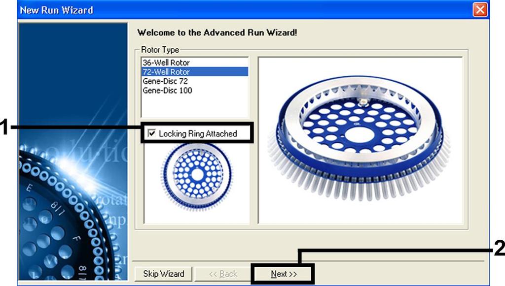 software del Rotor-Gene 3000 versione 6.0.23. Per ulteriori informazioni sulla programmazione degli strumenti Rotor-Gene consultare il relativo manuale utente.