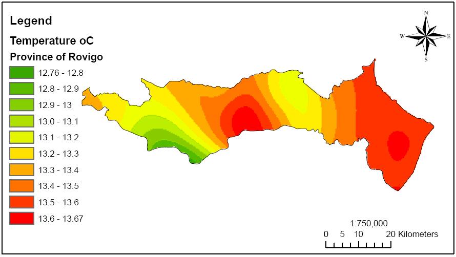 Dati meteo: temperatura Mean annual Temperature: 13.37 C (20.