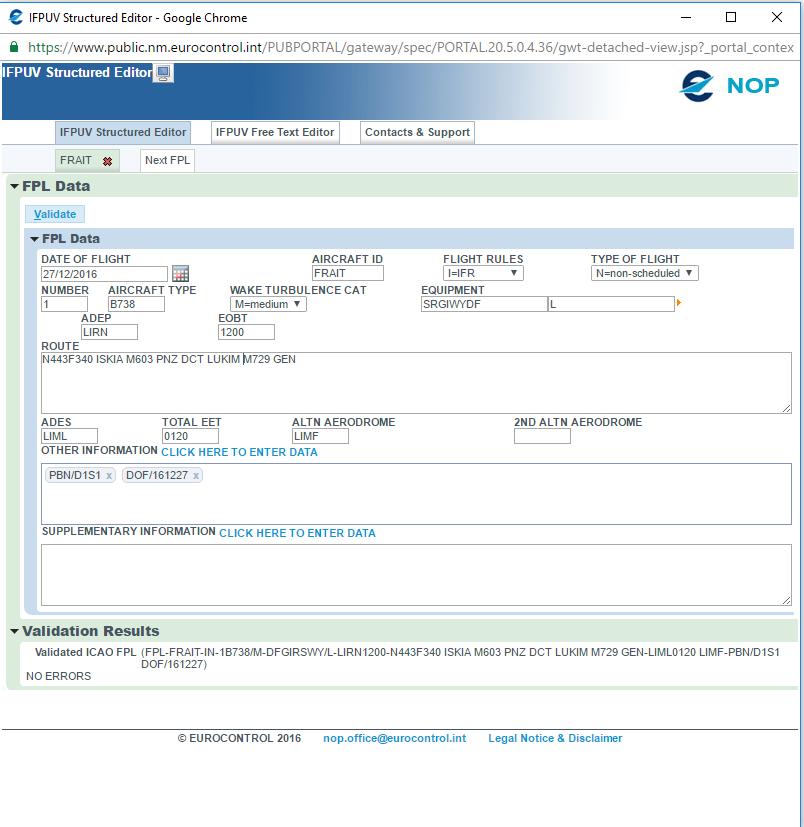 Pianificazione alcuni esempi Napoli Capodichino (LIRN) Milano Linate (LIML)