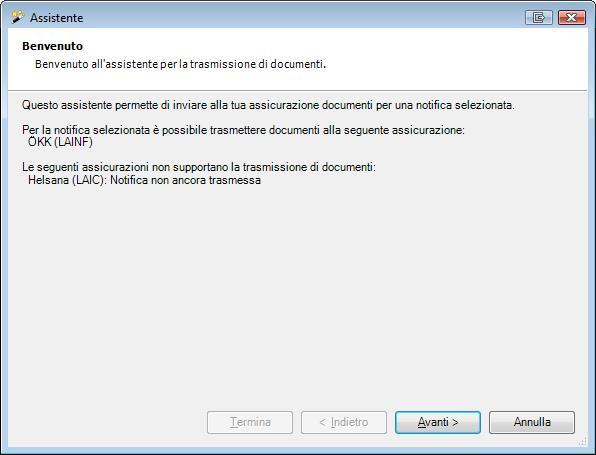 Inviare all'assicurazione i documenti relativi alla notifica Alcuni assicuratori consentono la successiva trasmissione dei documenti relativi alle notifiche già inviate.