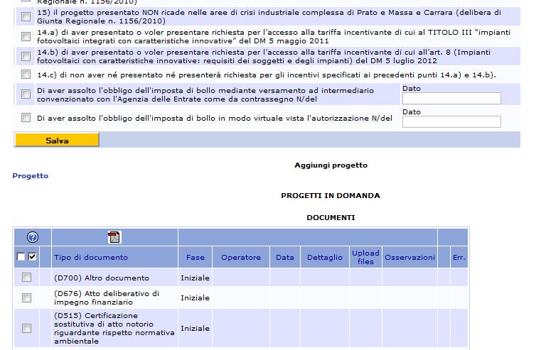 Fig.19 Eseguire le seguenti operazioni: - attribuire un titolo al progetto; -